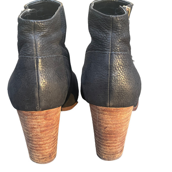 Cole Haan Grand OS Davenport Black Leather Stacked Heel Ankle Boot - Size 7 - Picture 6 of 11